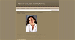 Desktop Screenshot of notarvalova.sk